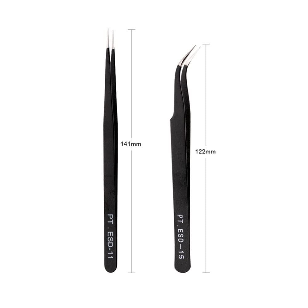 Precision Eyebrow and Eyelash Tweezer Set