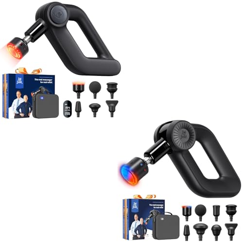 Dual Massage Gun Set with Light and Heat