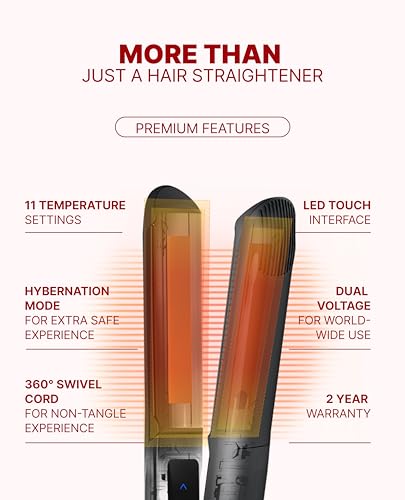 Ceramic Hair Straightener and Curling Iron Set