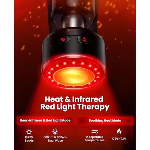 Dual Massage Gun Set with Light and Heat