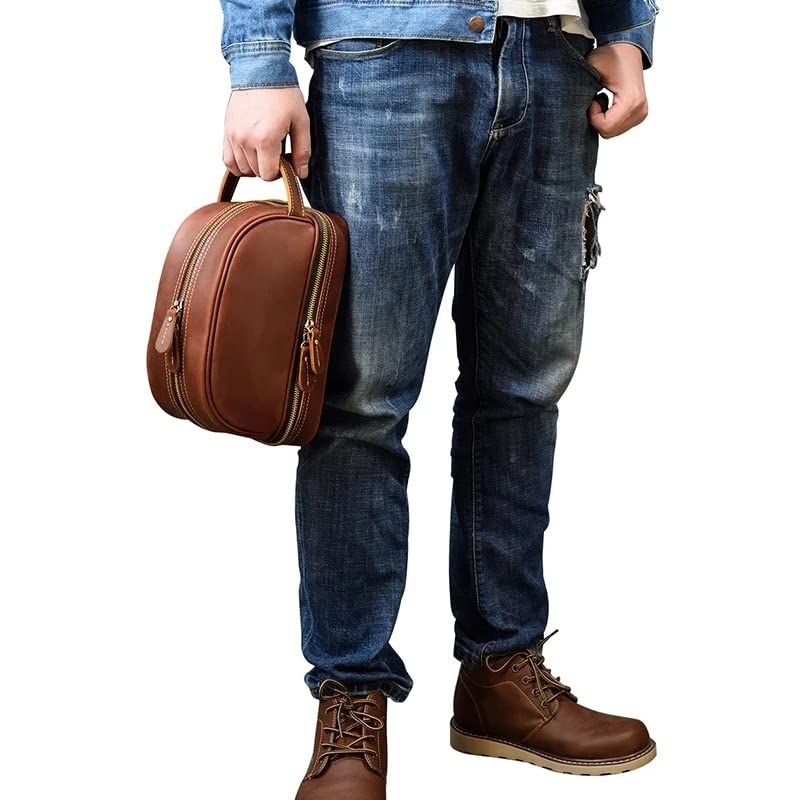 Leather Travel Toiletry Bag