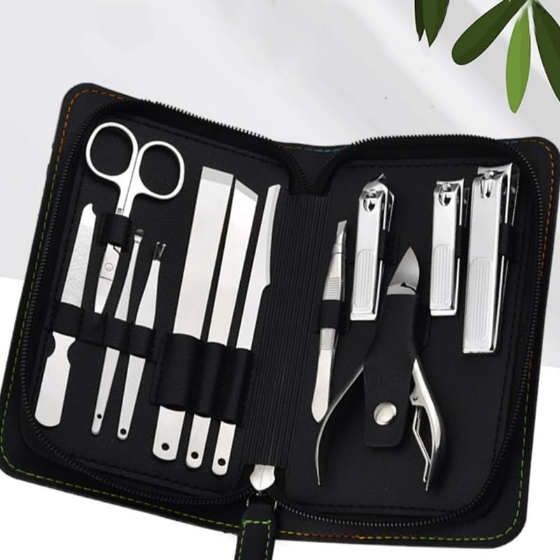 12-Piece Stainless Steel Nail Clipper Set