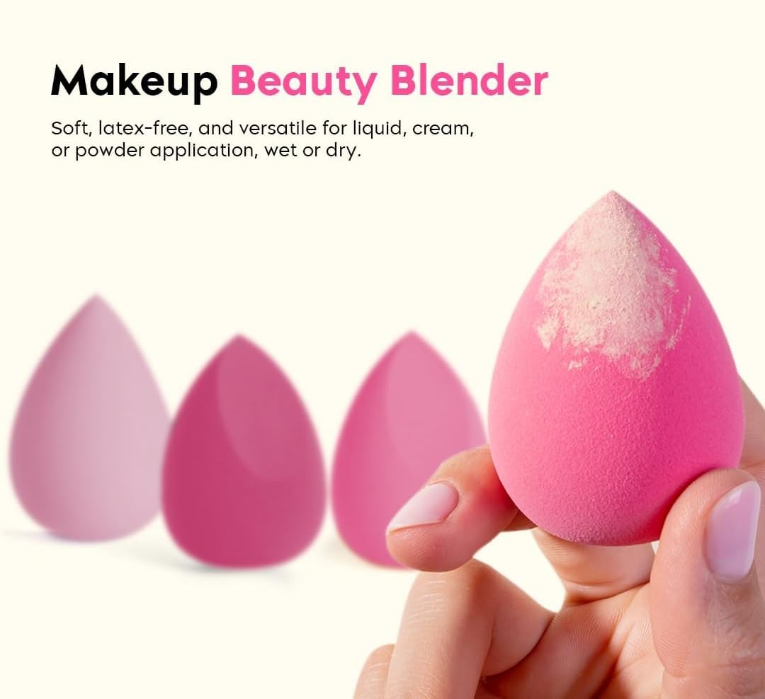4-Piece Makeup Sponge Blender Set with Case
