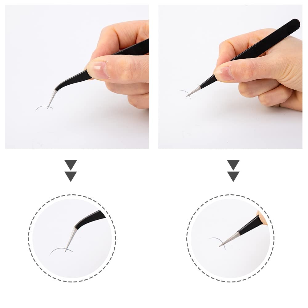 Precision Eyebrow and Eyelash Tweezer Set