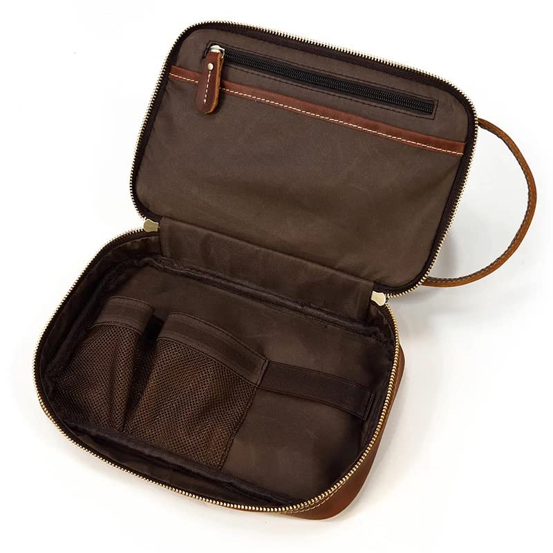 Leather Travel Toiletry Bag