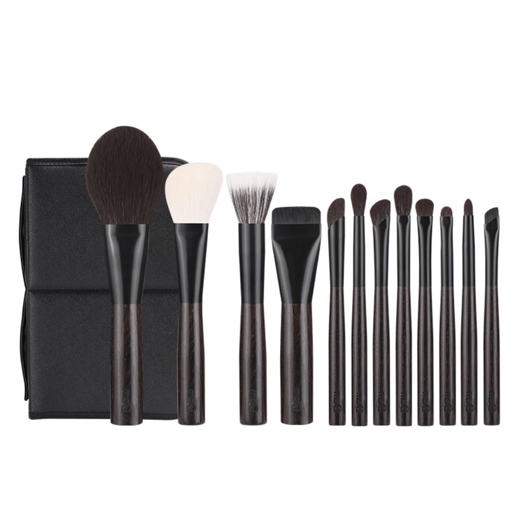 12-Piece Natural Hair Makeup Brush Set