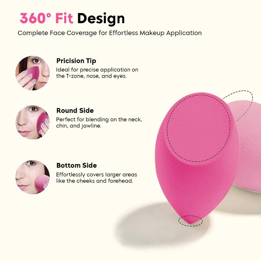 4-Piece Makeup Sponge Blender Set with Case