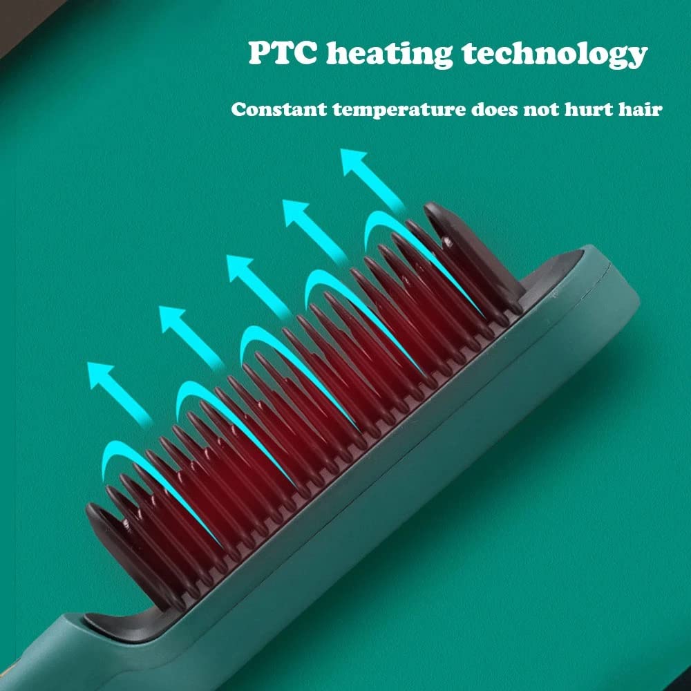 2-in-1 Ionic Straightening Brush with LCD