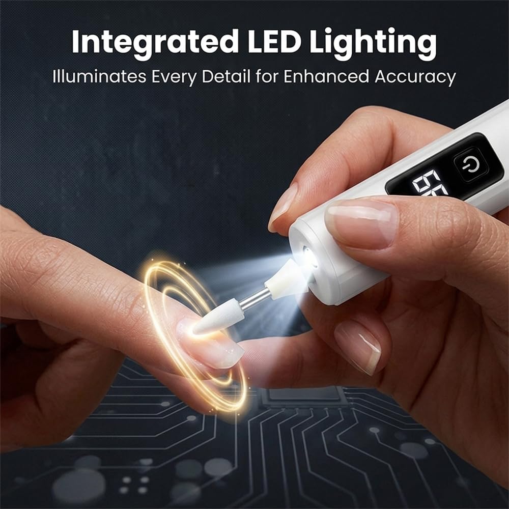 Cordless 3-Speed Electric Nail File