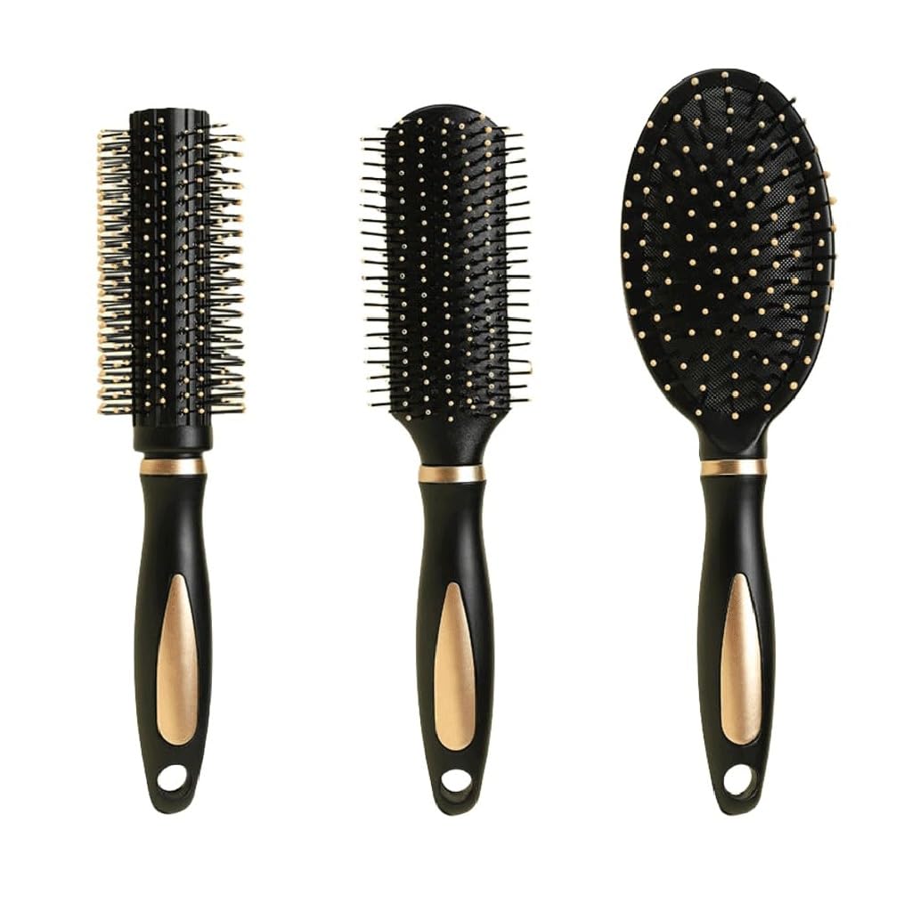 3-Piece Airbag Hairbrush Set