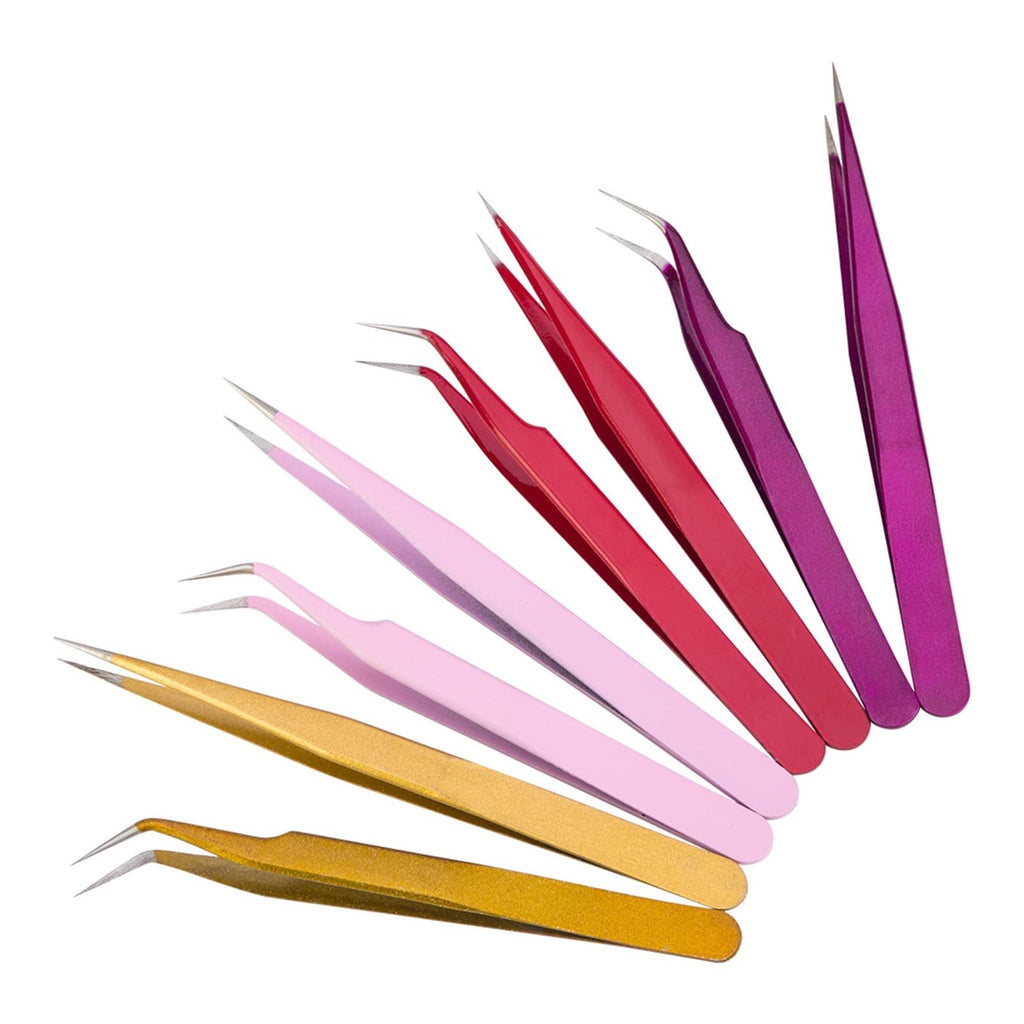 Precision Eyebrow and Eyelash Tweezer Set