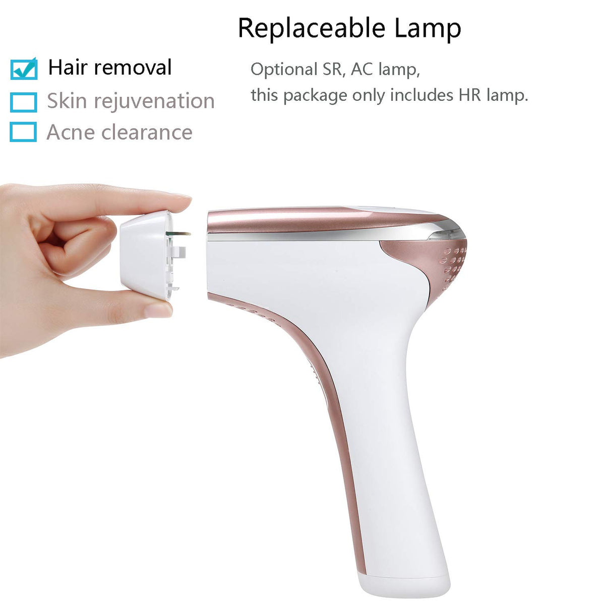 IPL Hair Removal Device with Skin Tone Sensor