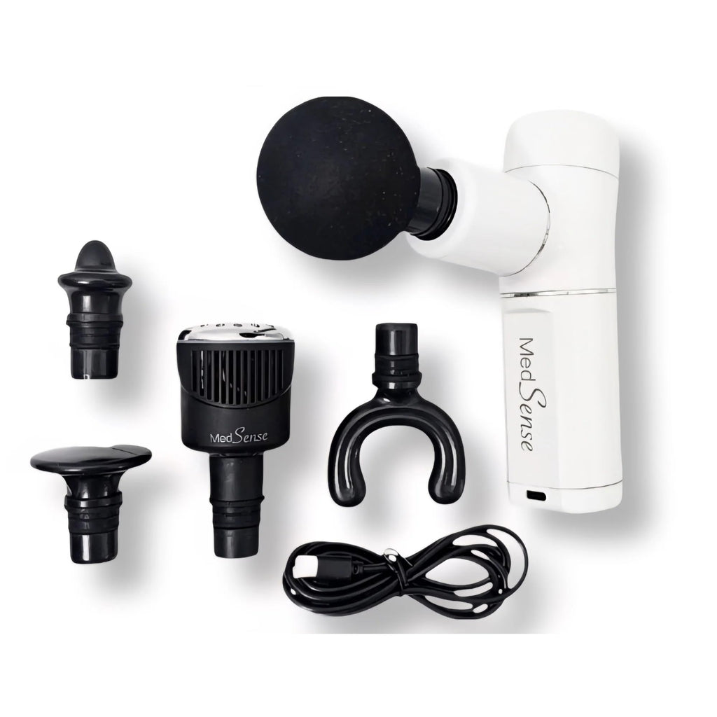 Percussion Massage Gun with Light and Thermal Attachment