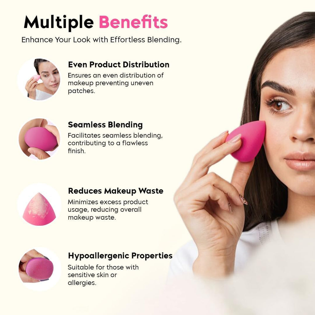 4-Piece Makeup Sponge Blender Set with Case