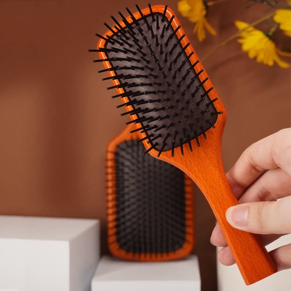 Wooden Air-Cushion Massage Hairbrush