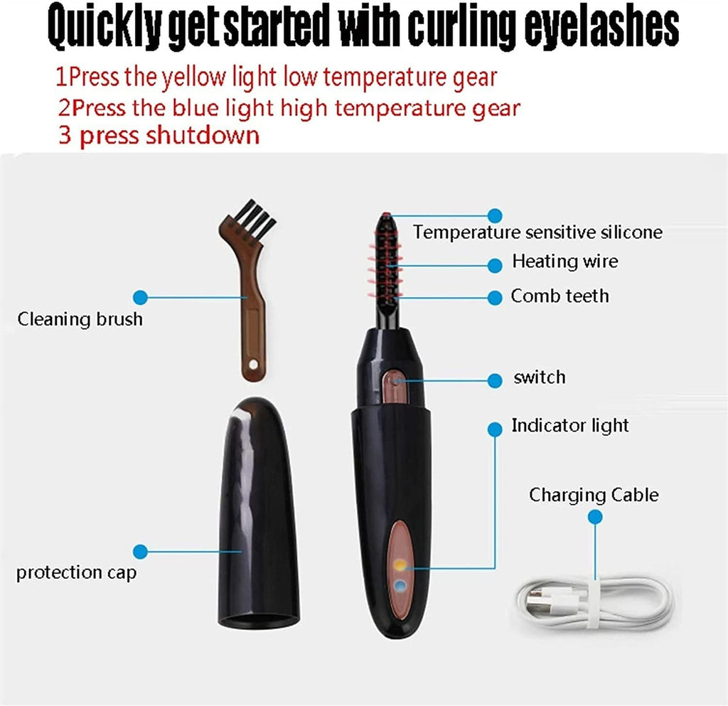 Two-Temperature USB Heated Eyelash Curler
