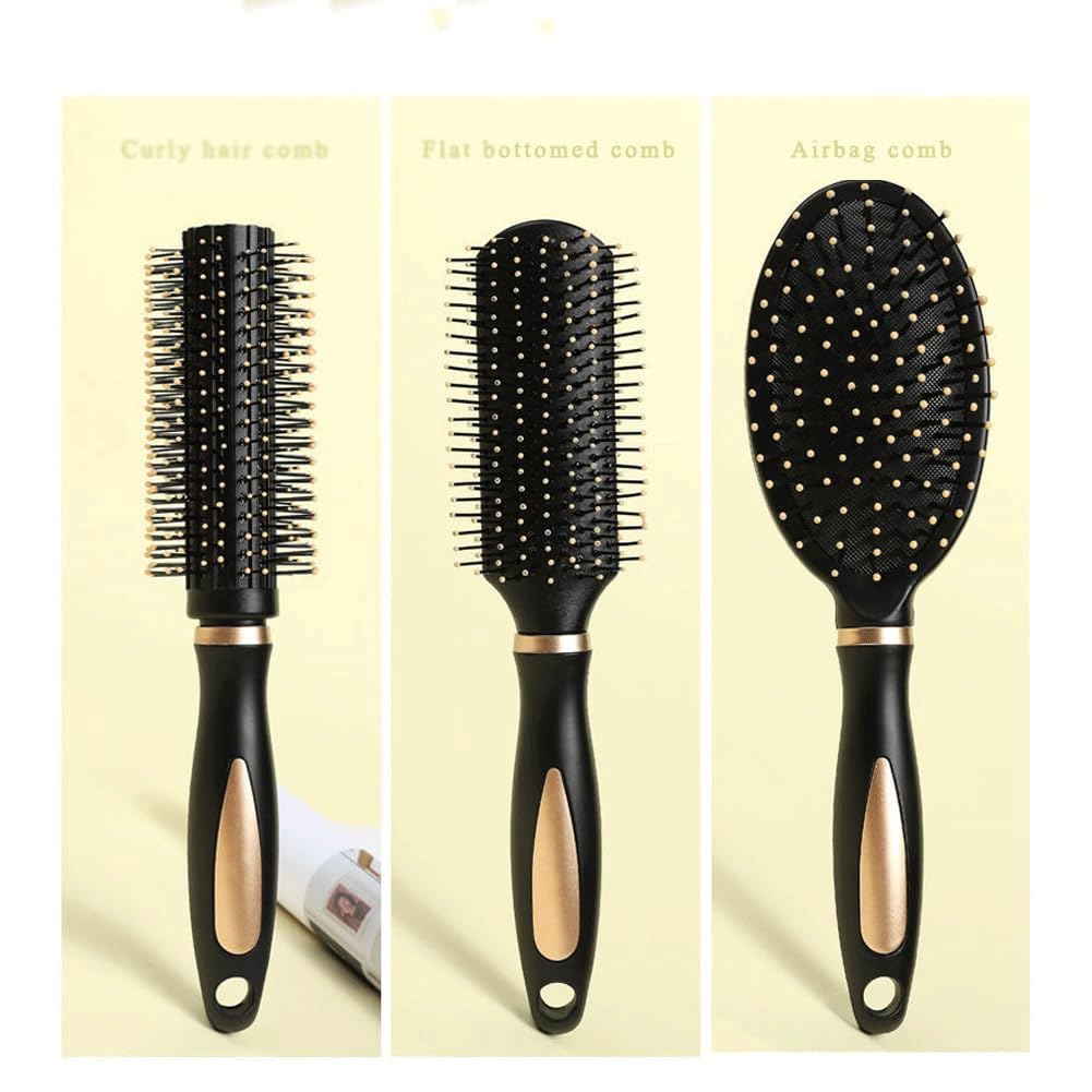 3-Piece Airbag Hairbrush Set