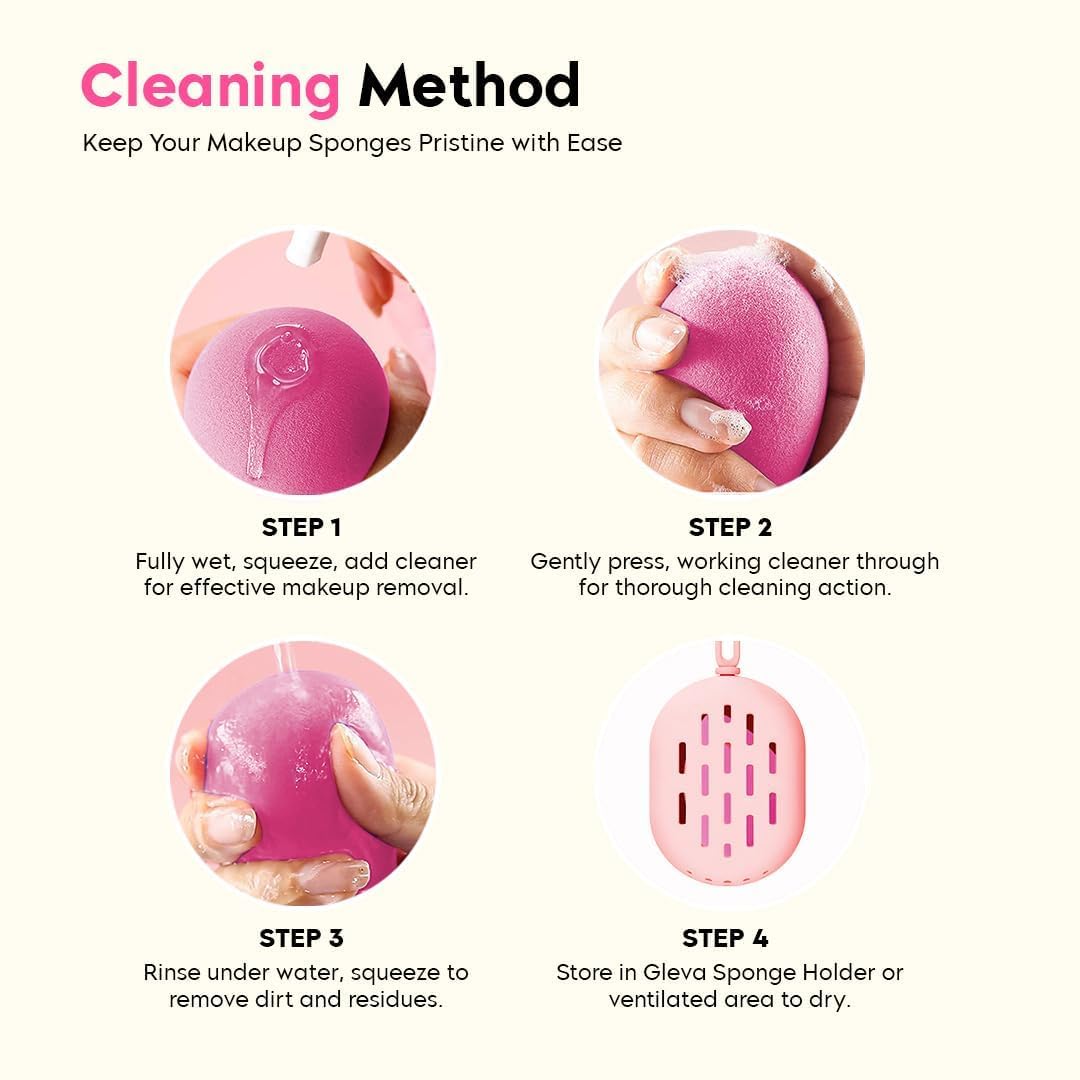4-Piece Makeup Sponge Blender Set with Case