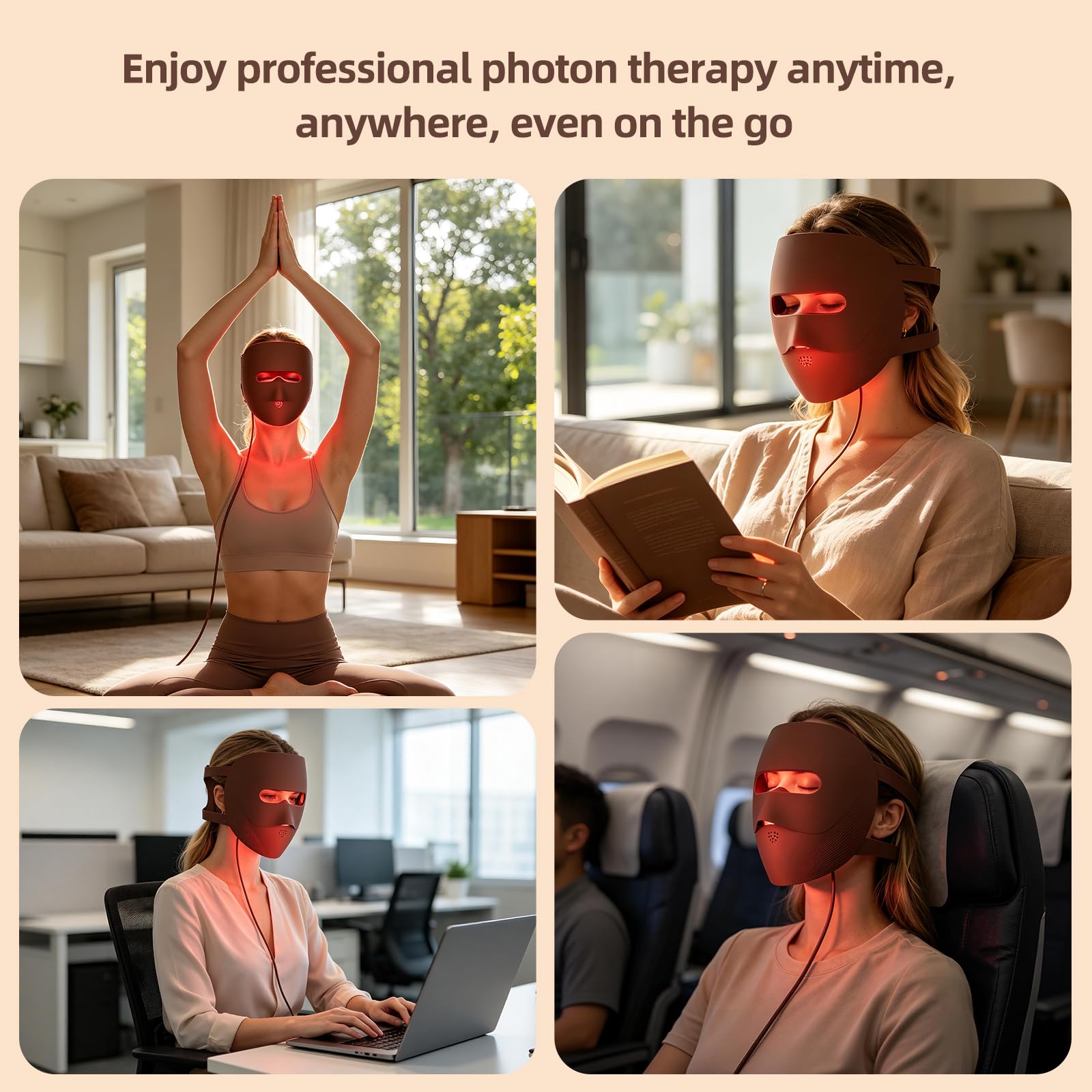 Rechargeable LED Photon Face Mask