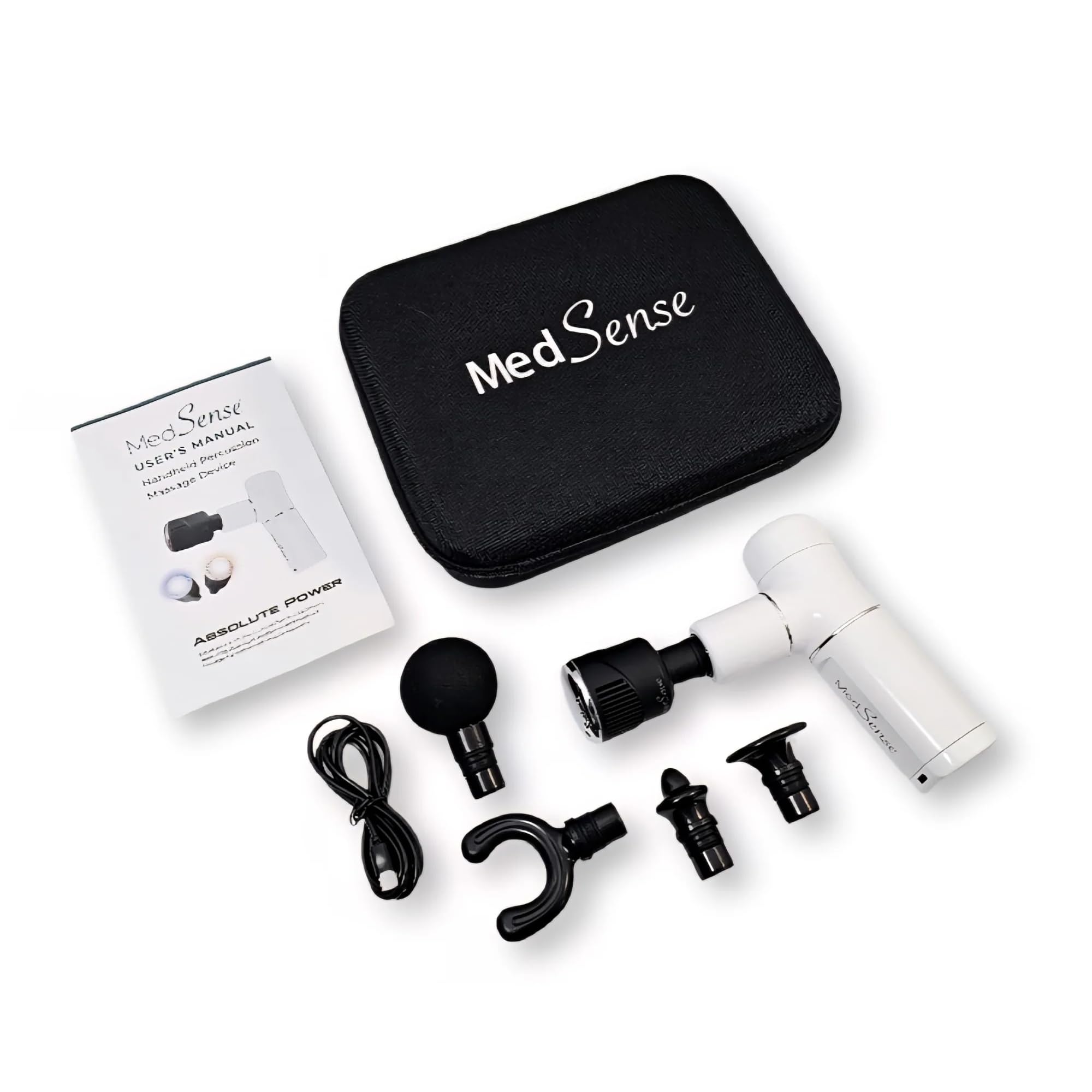Percussion Massage Gun with Light and Thermal Attachment