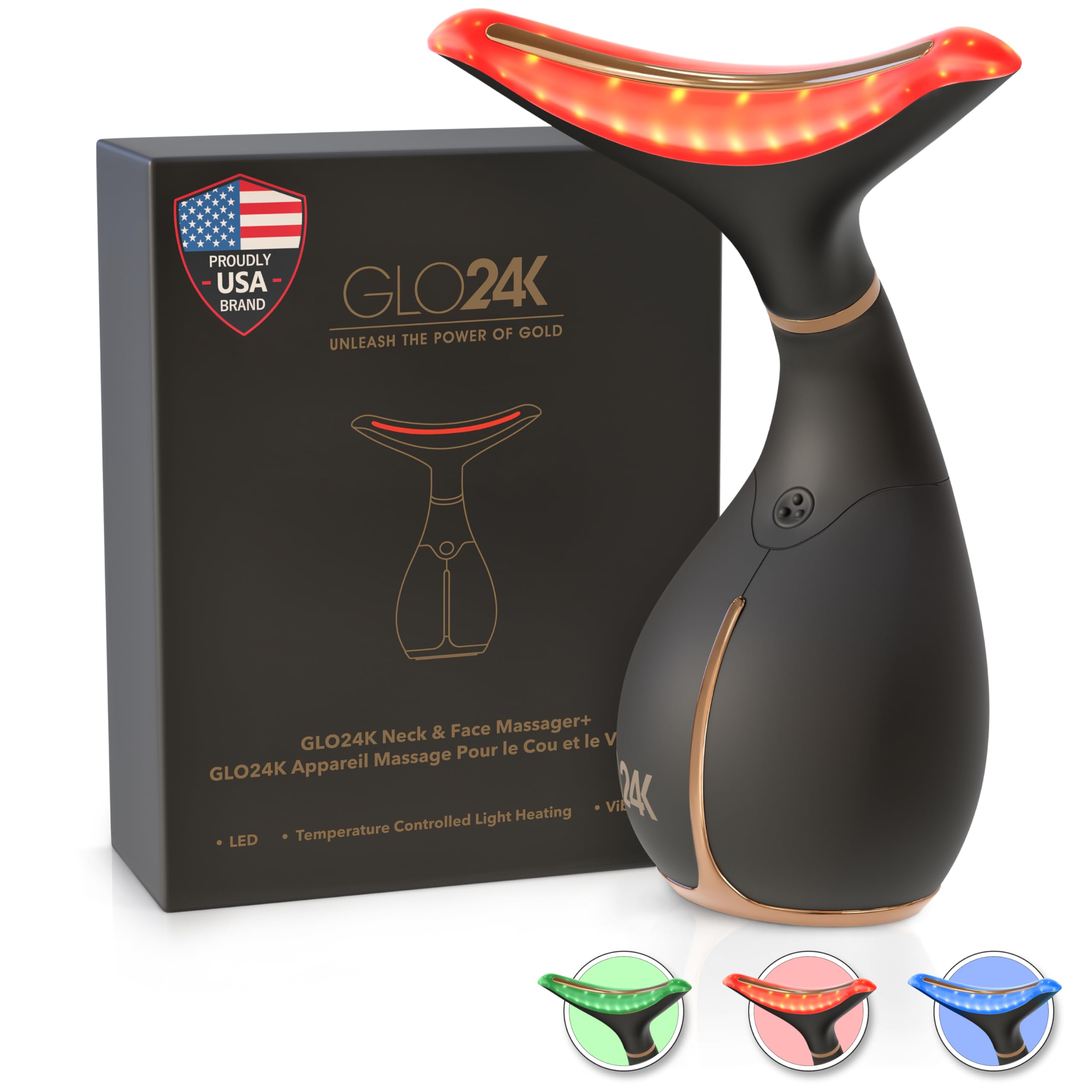 LED Facial Massage Wand with Heat and Vibration
