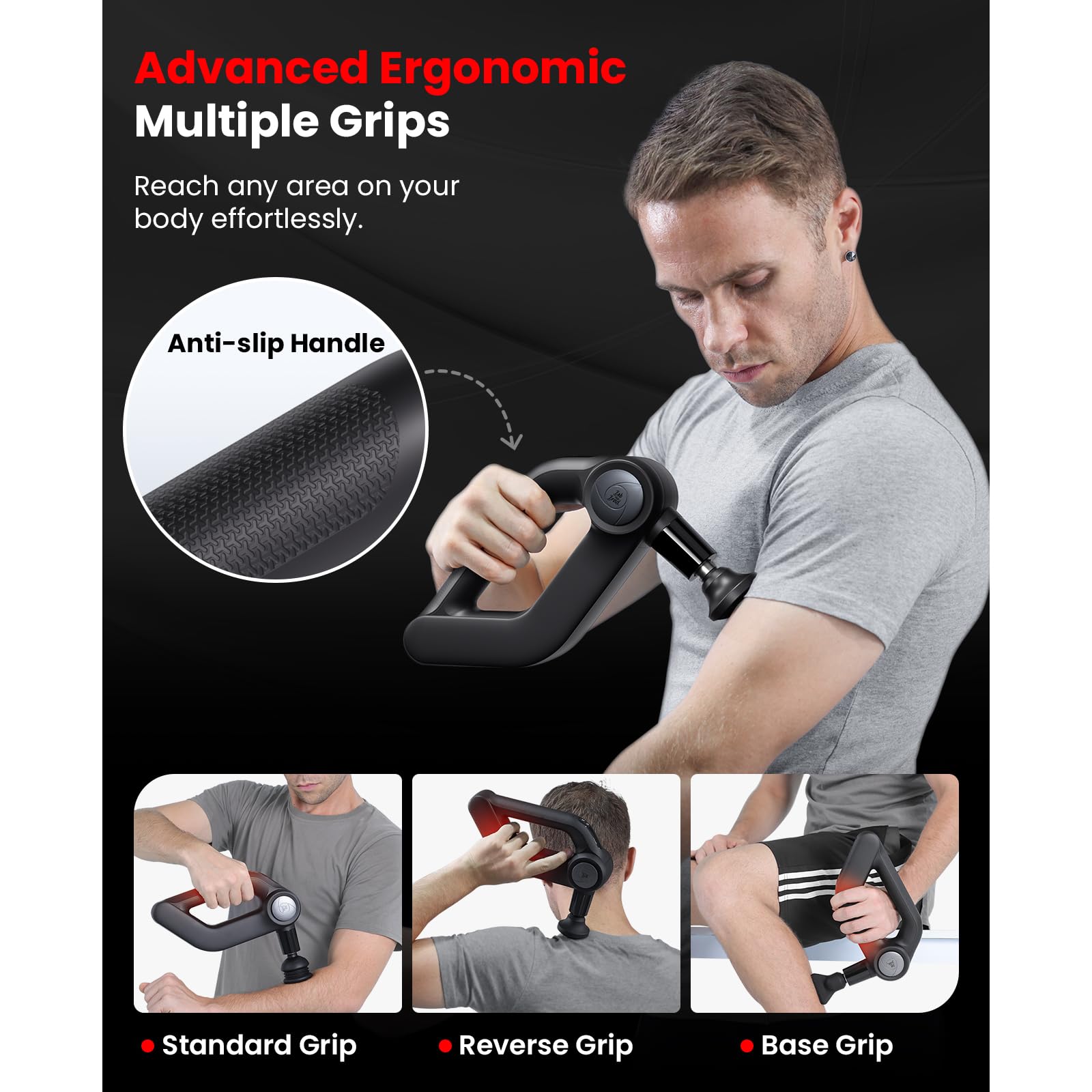 Dual Massage Gun Set with Light and Heat
