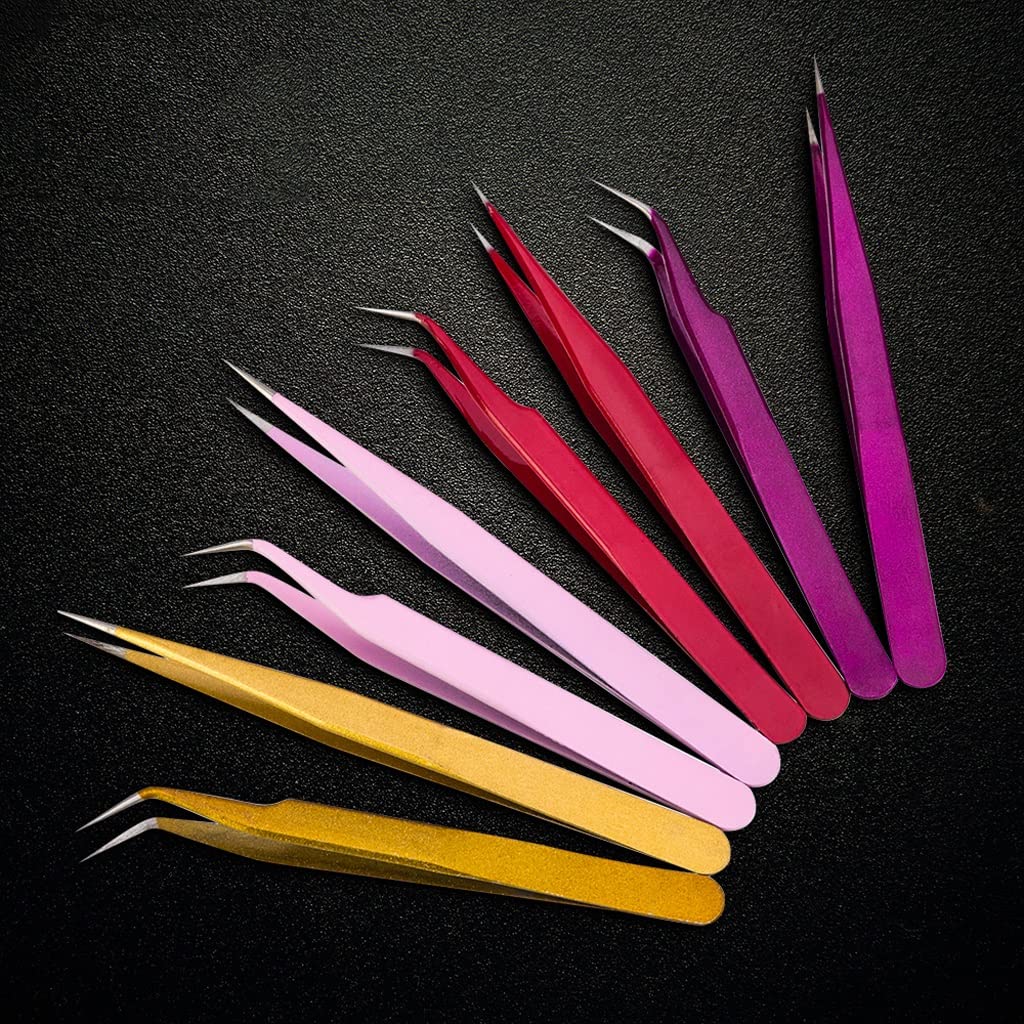 Precision Eyebrow and Eyelash Tweezer Set