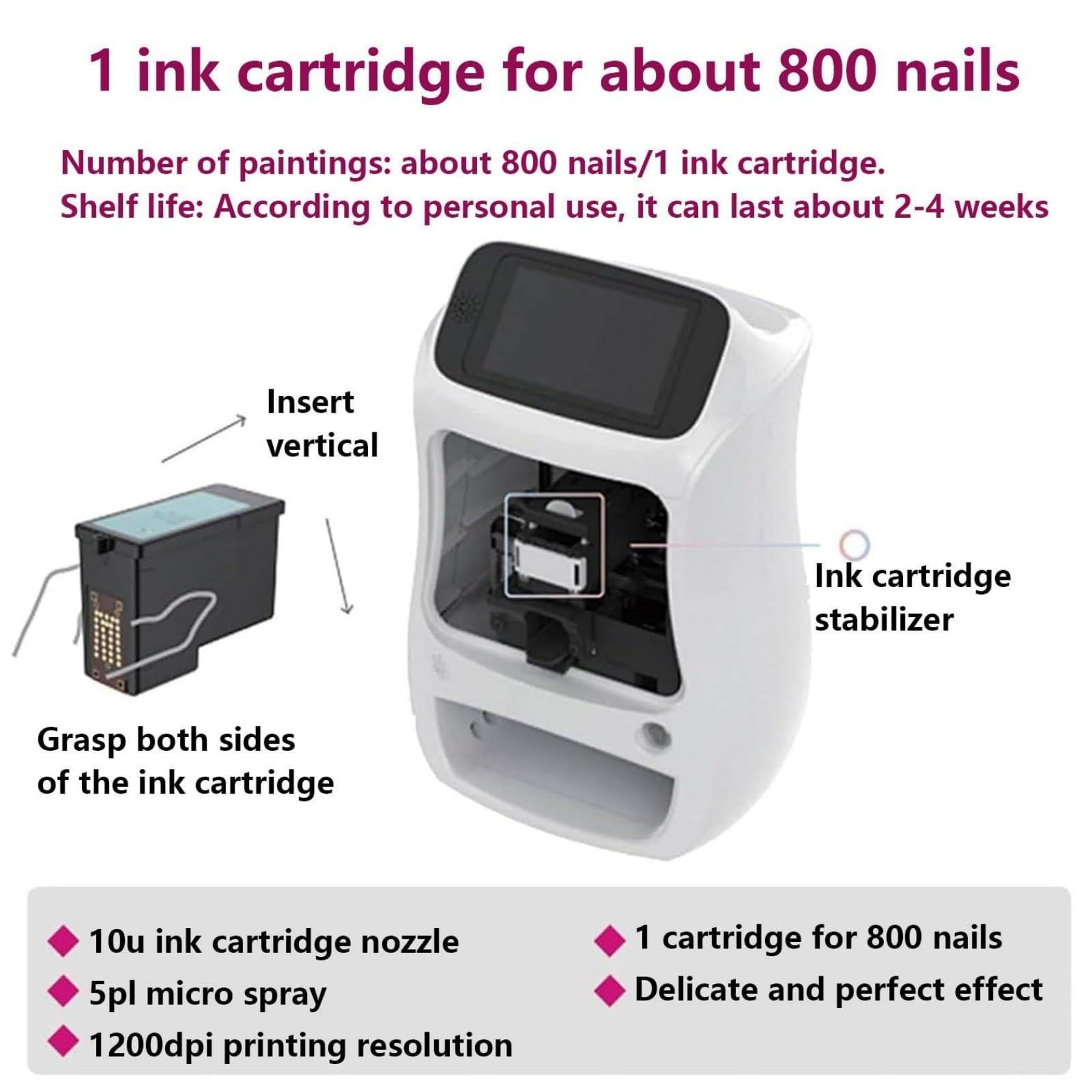 Smart 3D Nail Art Printer Kit