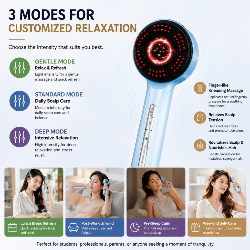 3-in-1 Electric Scalp Massager and Oil Applicator