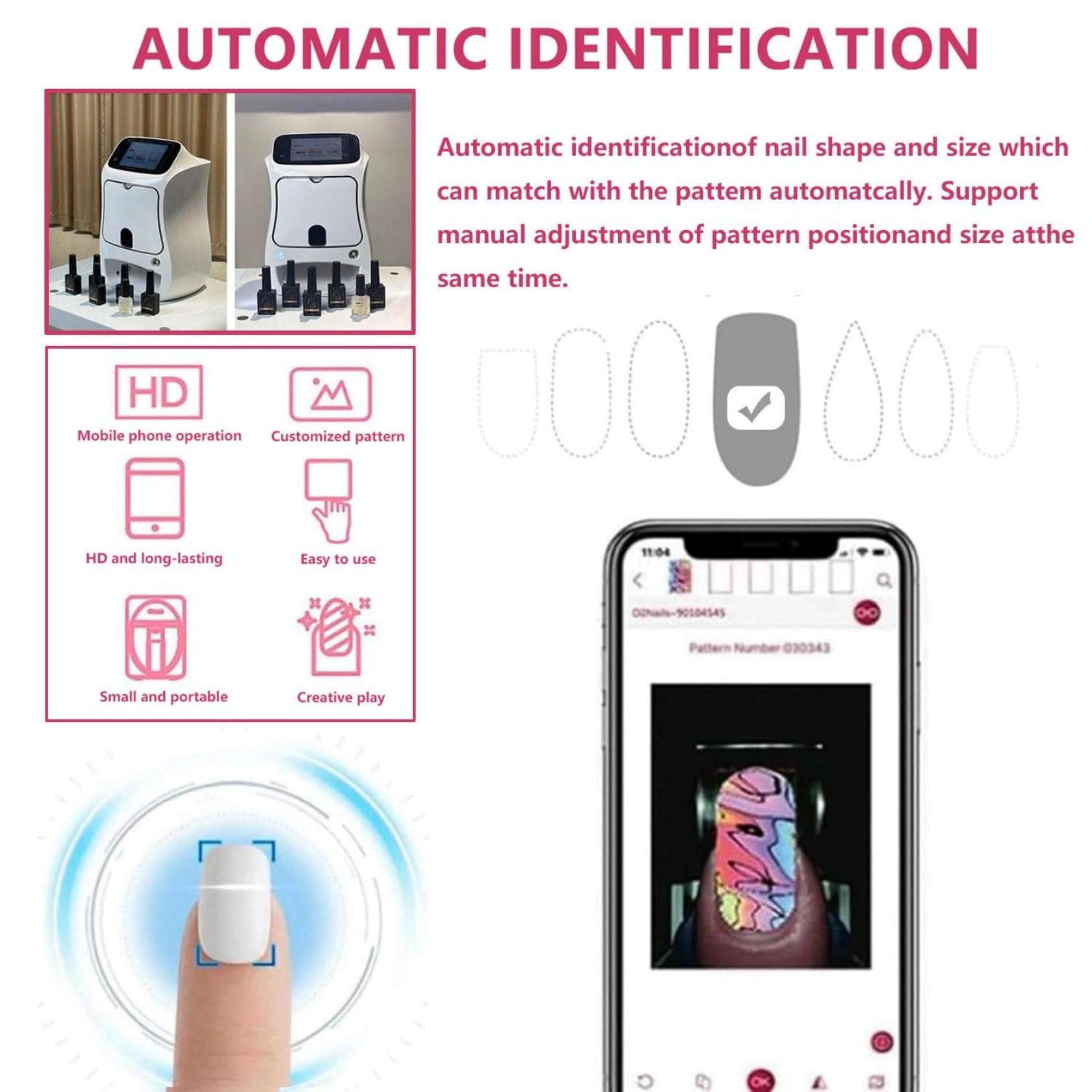 Smart 3D Nail Art Printer Kit