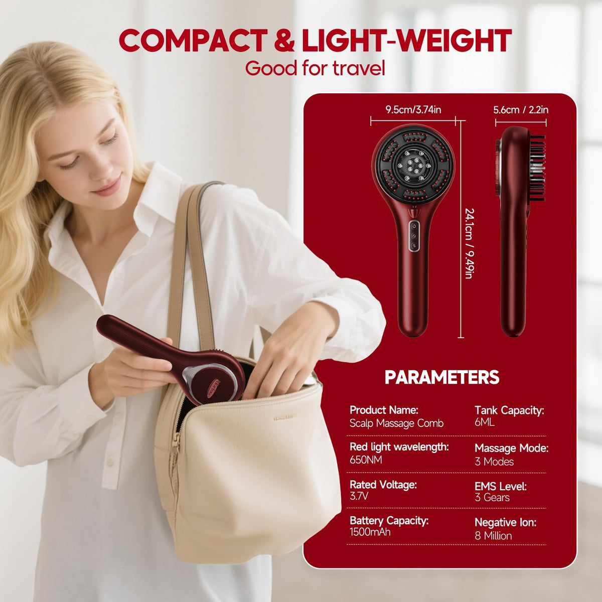 3-in-1 Waterproof Electric Scalp Massager