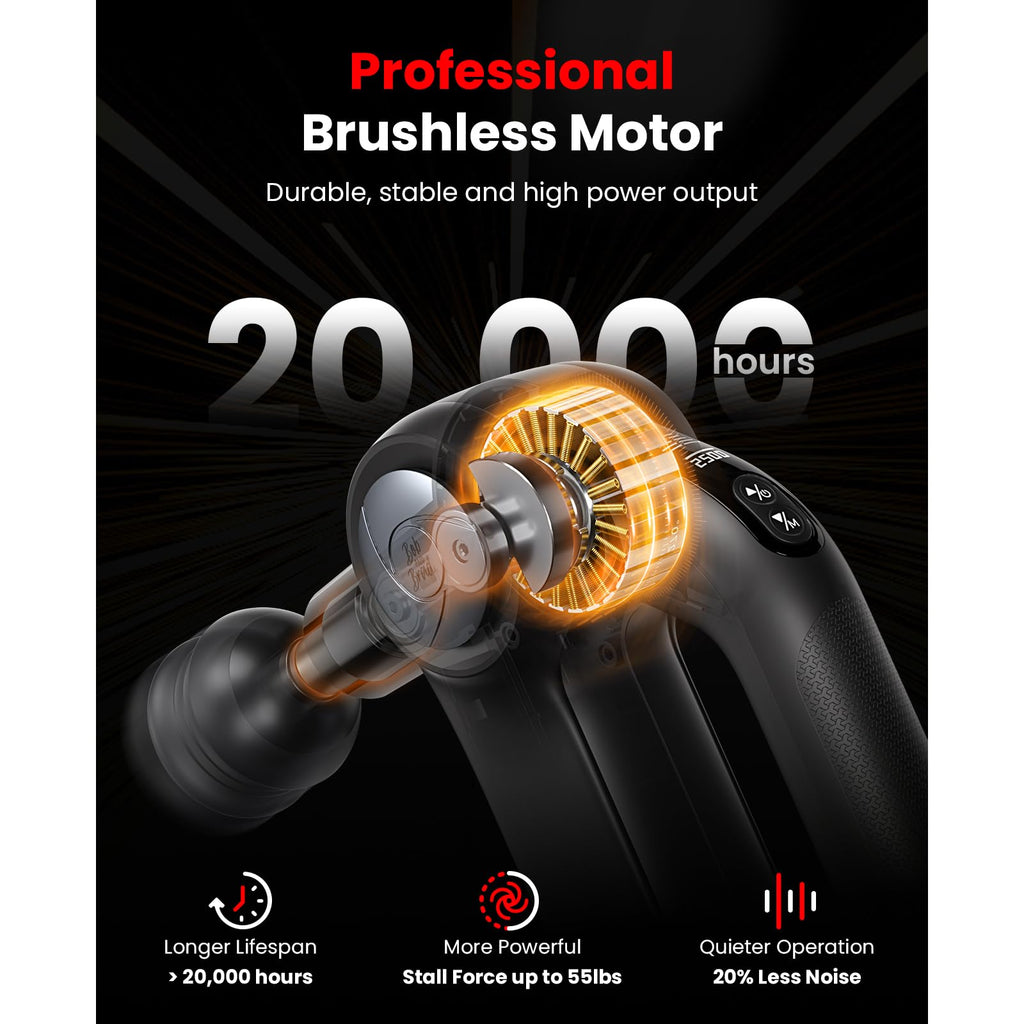 Dual Massage Gun Set with Light and Heat