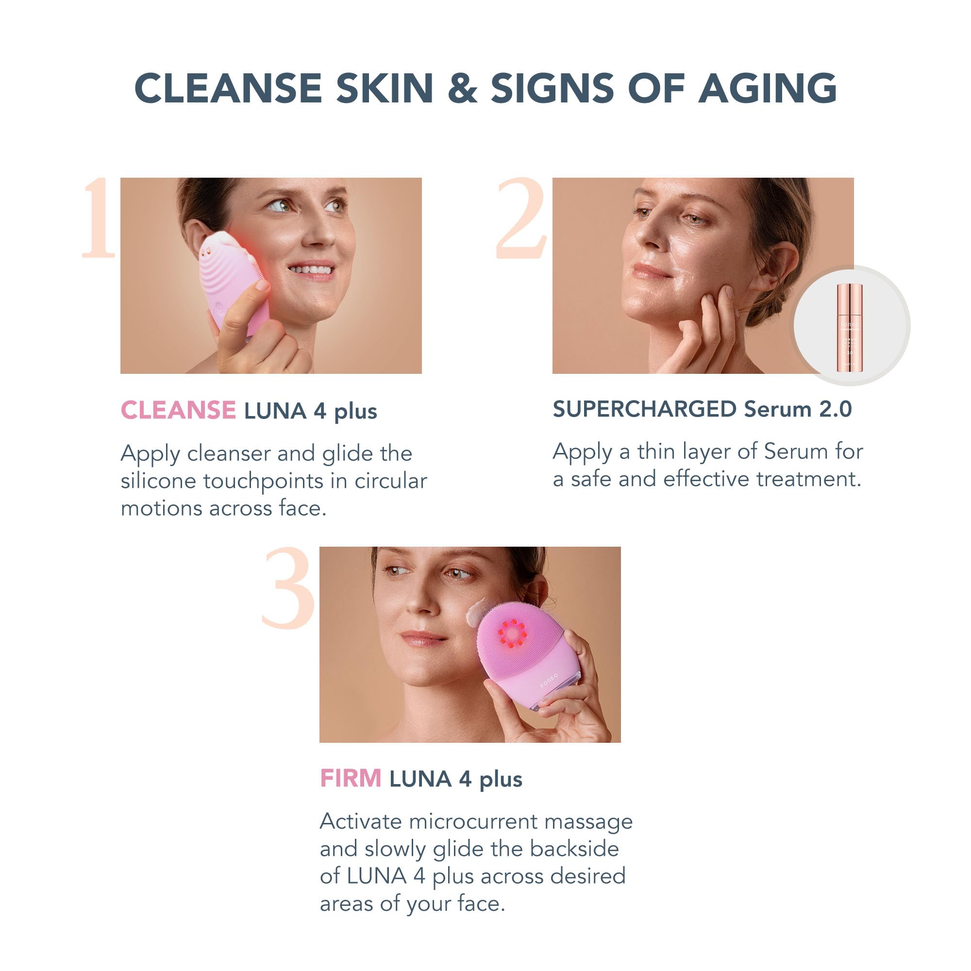 Facial Cleansing Brush with Light Therapy and Microcurrent