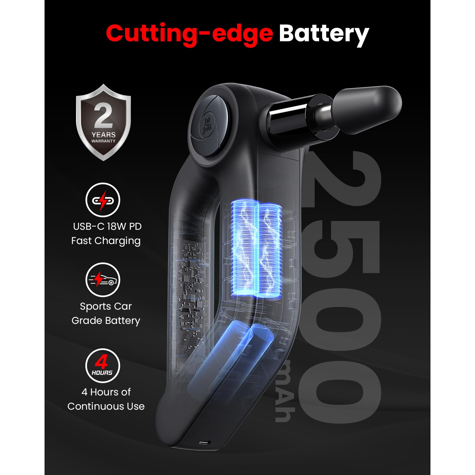 Dual Massage Gun Set with Light and Heat