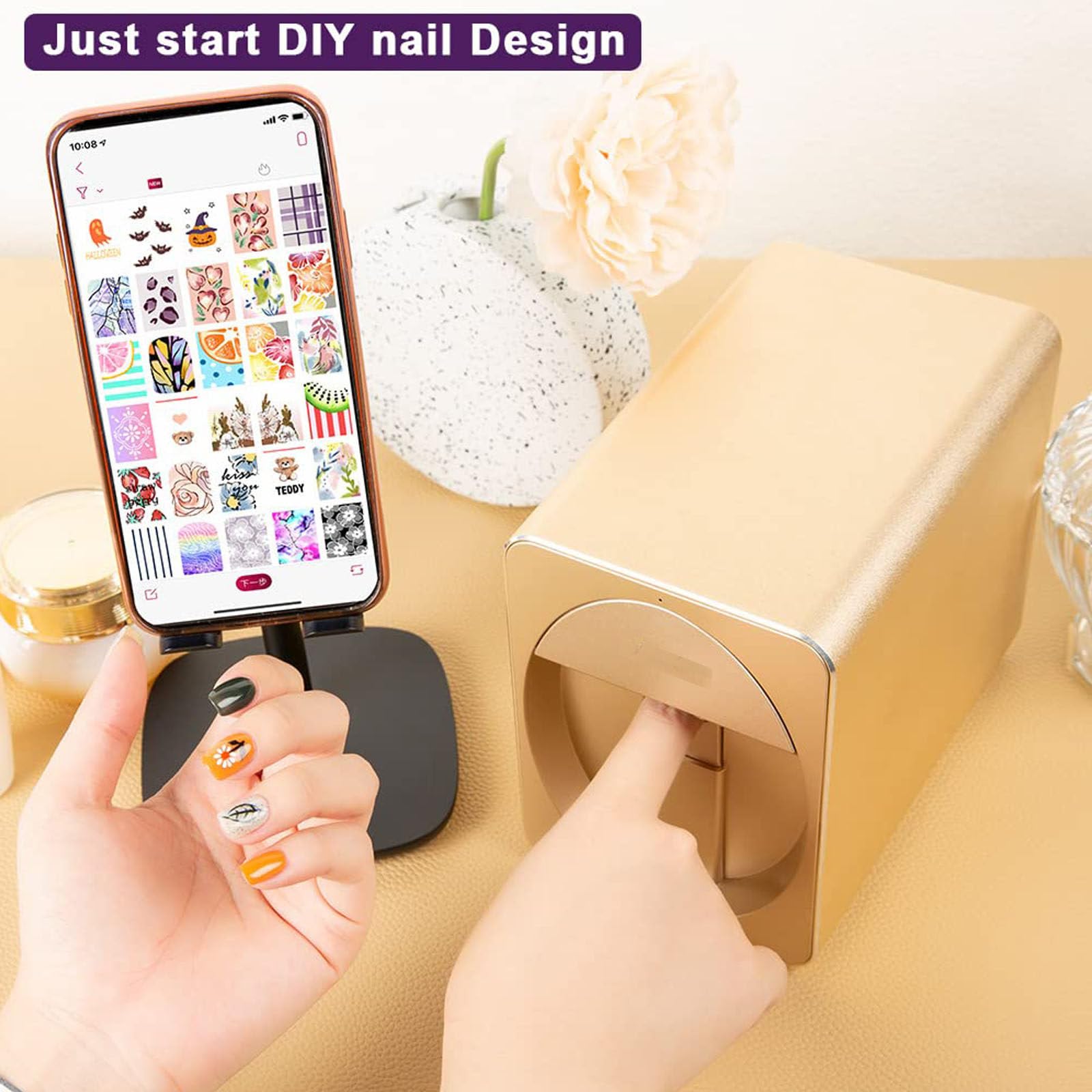 Portable Mobile Nail Painting Machine with Tool Set
