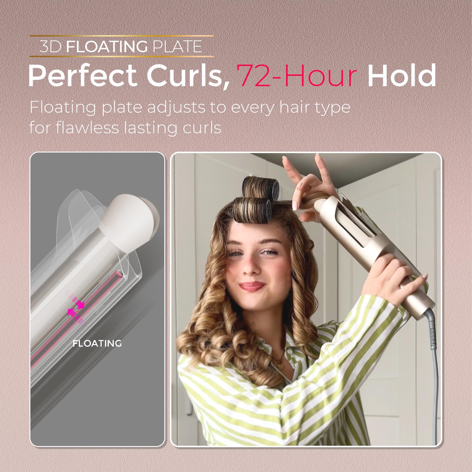 Long-Barrel Automatic Rotating Curling Iron