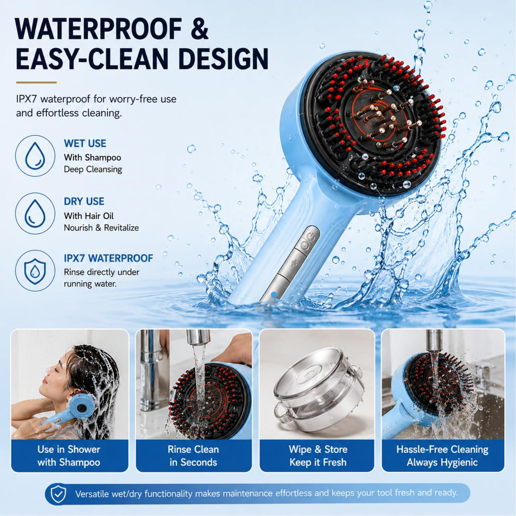 3-in-1 Electric Scalp Massager and Oil Applicator