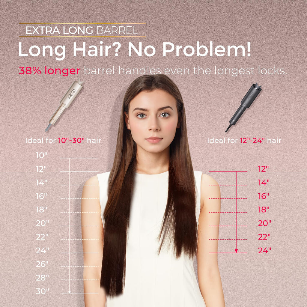 Long-Barrel Automatic Rotating Curling Iron