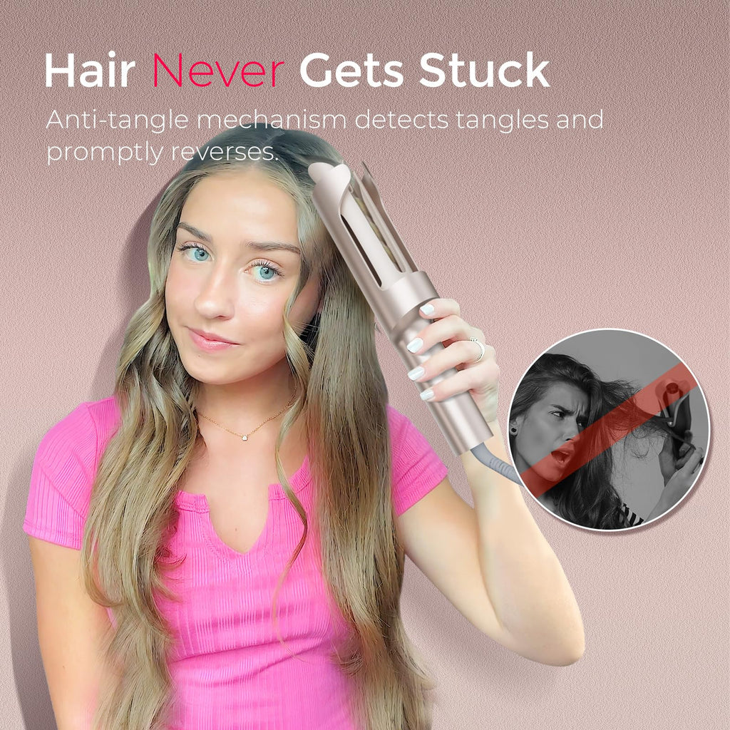 Long-Barrel Automatic Rotating Curling Iron